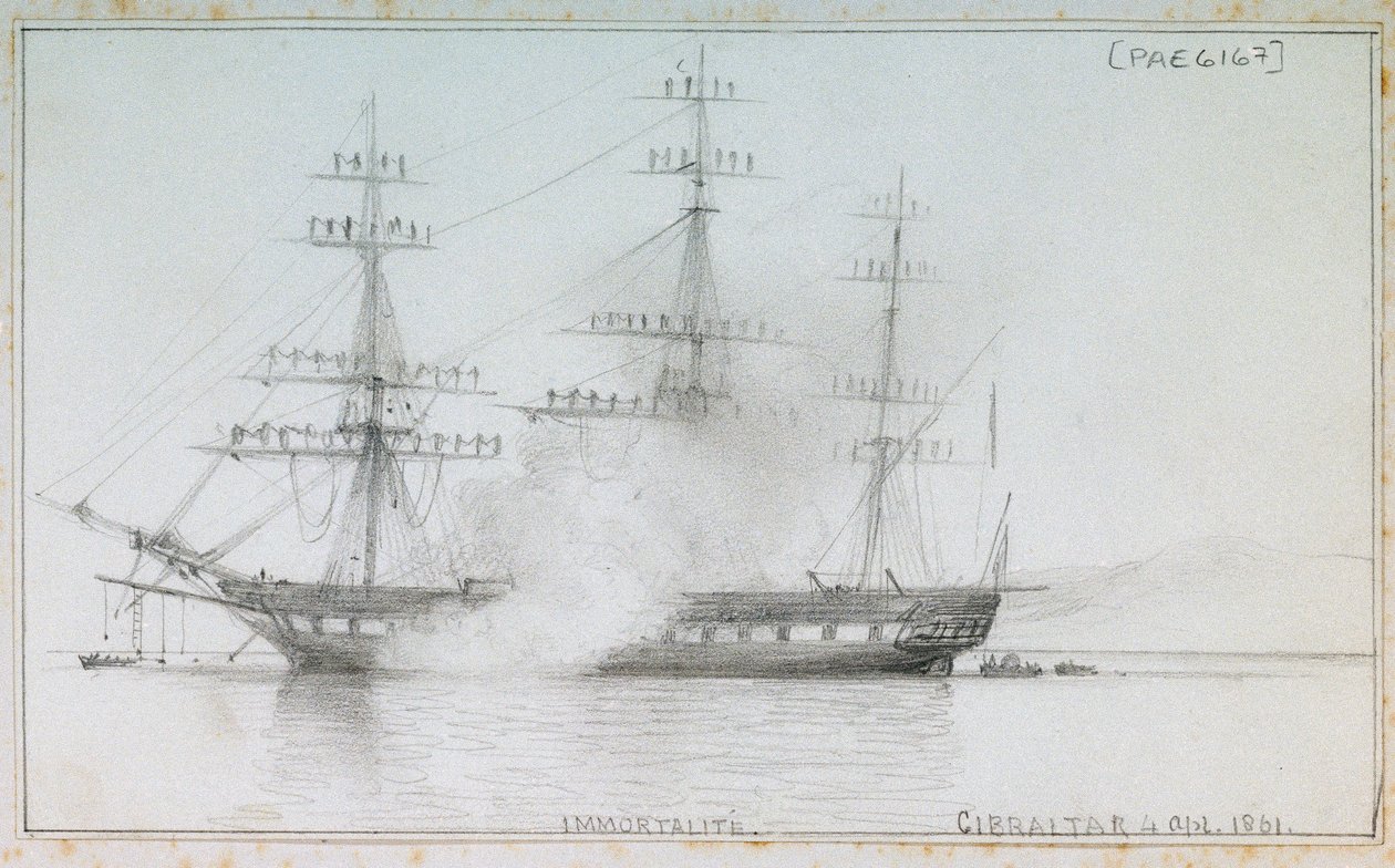 Immortalité Gibraltar, 4 avril 1861 - Edward William Cooke