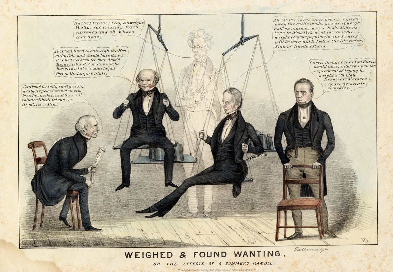 Pesé et trouvé insuffisant, publié par H R Robinson, New York, 1844 - Edward Williams Clay