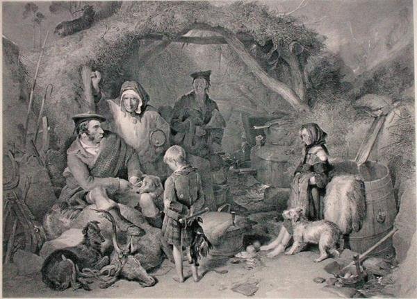 La distillerie de whisky des Highlands, gravée par Robert Graves, publiée en 1876 - Edwin (after) Landseer