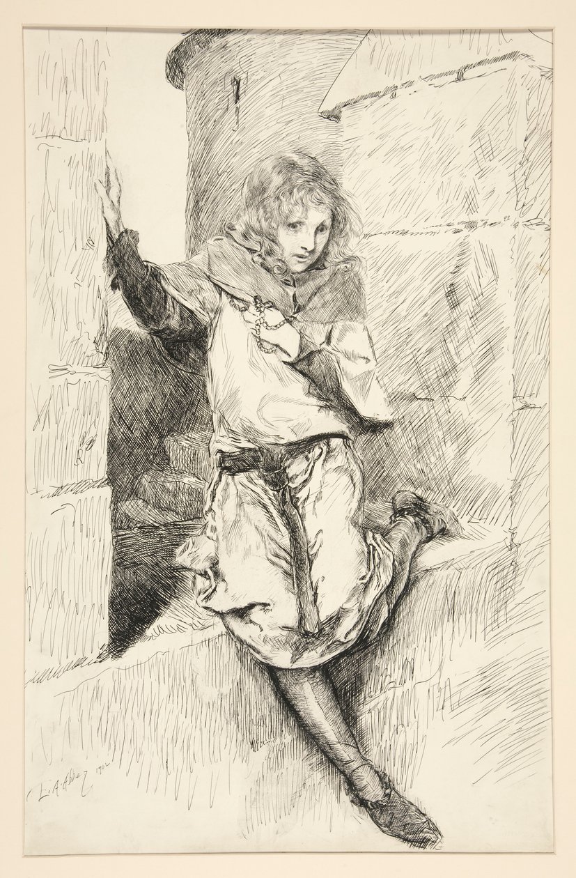 Arthur - Acte IV, Scène III, Roi Jean - Edwin Austin Abbey