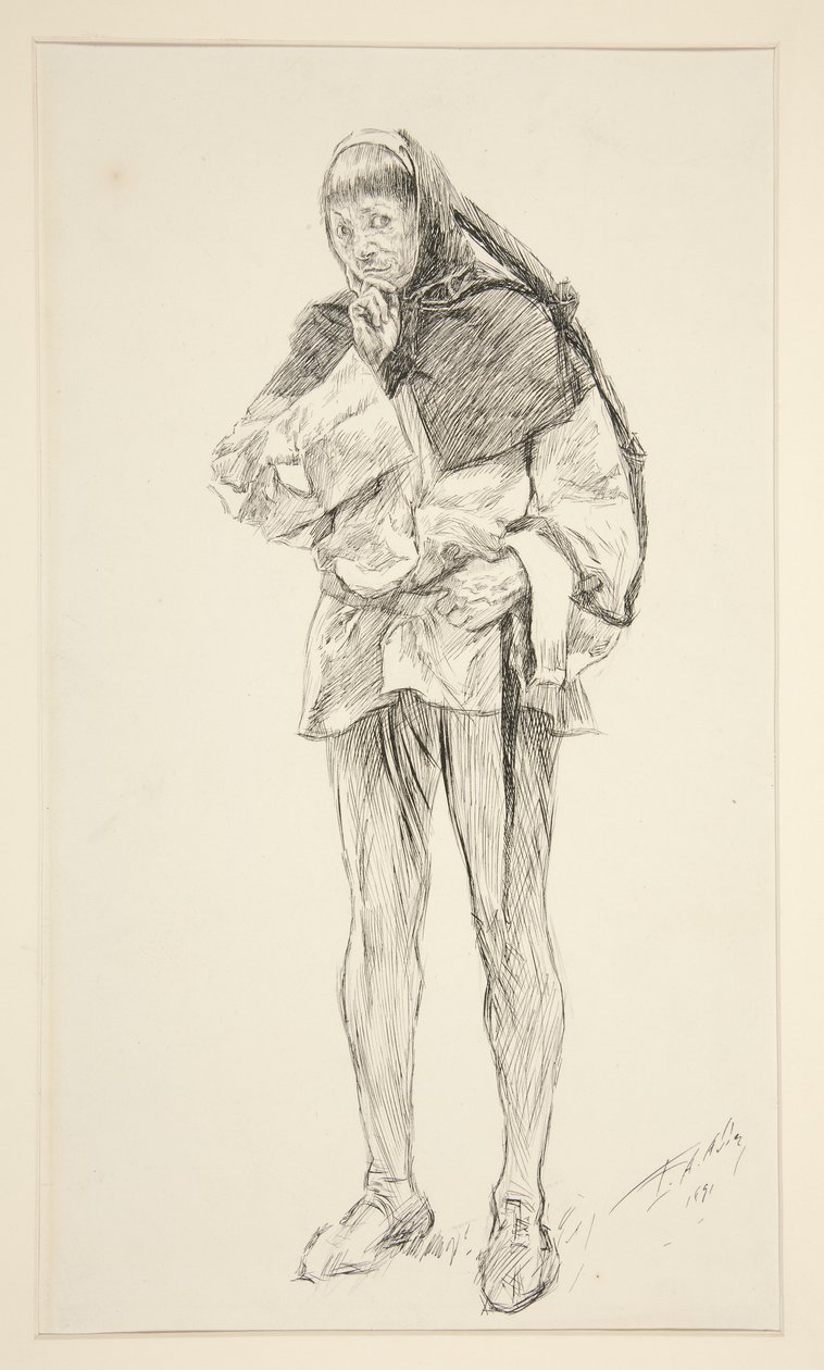 Costard, Acte I, Scène i, Amour - Edwin Austin Abbey