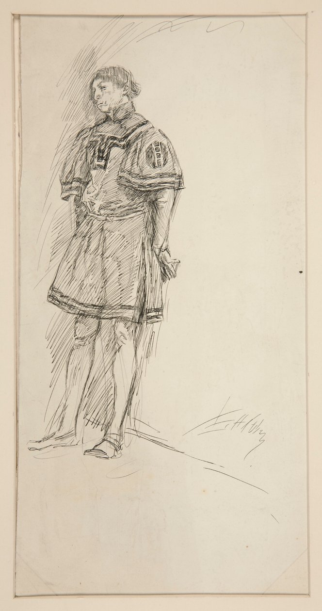 Étude de costume pour Les Deux Gentilshommes de Vérone (?) - Edwin Austin Abbey