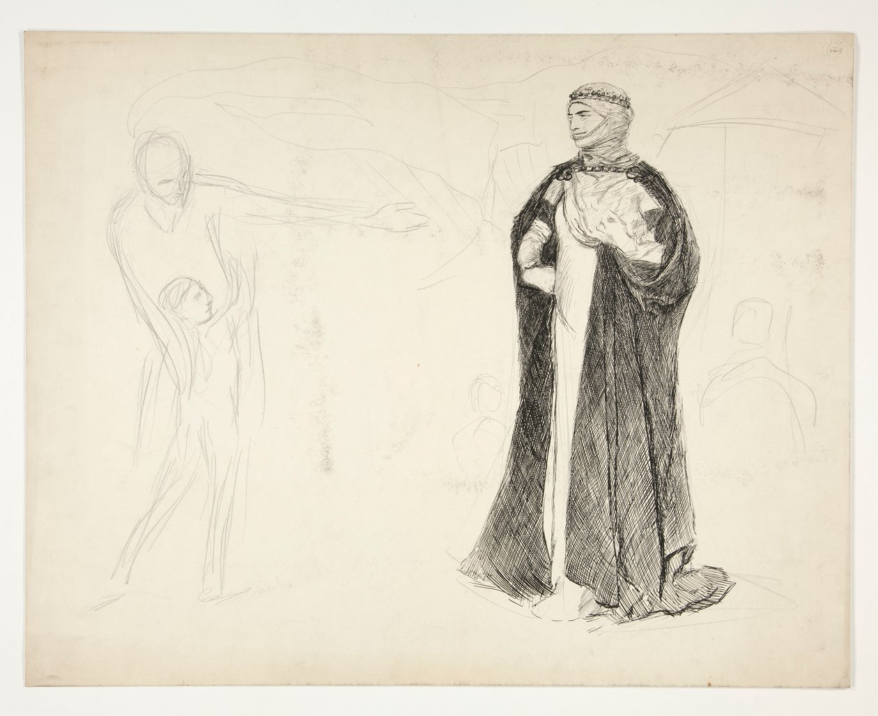 Première étude pour le Roi Jean - Edwin Austin Abbey
