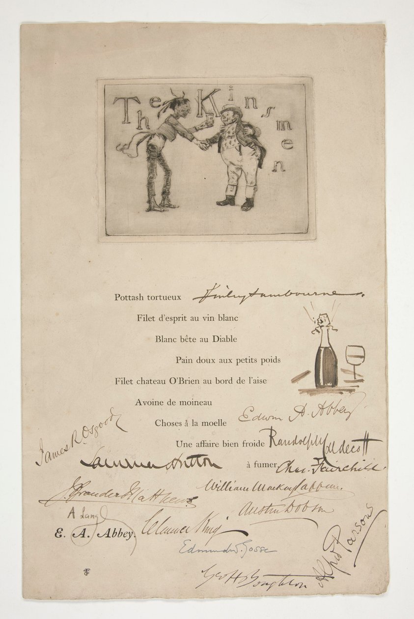 Gravure par E.A. Abbey: Les Kinsmen - (illustration d