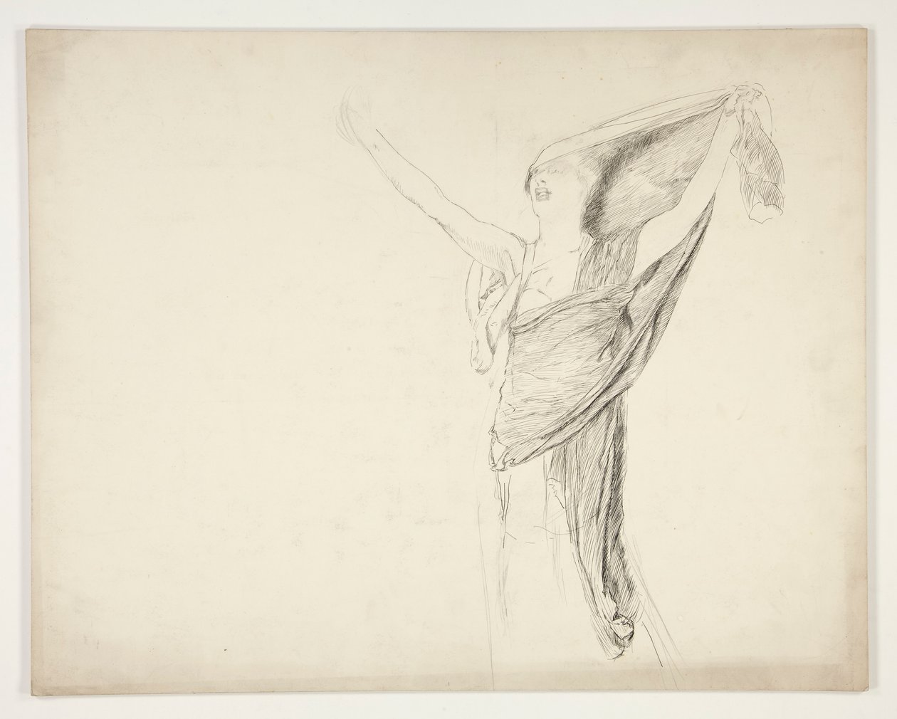 Figure en toge, croquis pour une pièce de Shakespeare non identifiée - Edwin Austin Abbey