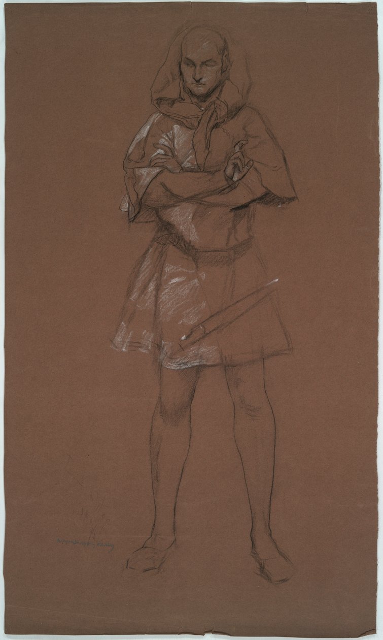 Étude de figure. Homme en costume médiéval - Edwin Austin Abbey