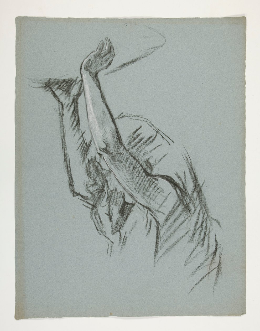 Étude de figure pour le Château du Graal, de La Quête du Saint Graal (une série de 15 peintures pour la Bibliothèque publique de Boston, achevée en 1901) - Edwin Austin Abbey