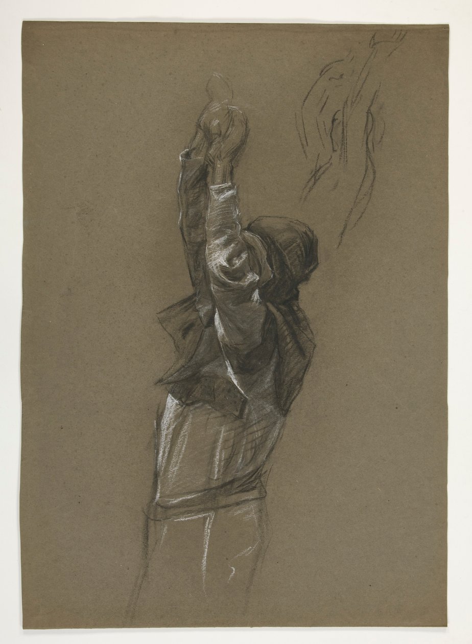 Étude de figure pour le roi Arthur - Edwin Austin Abbey