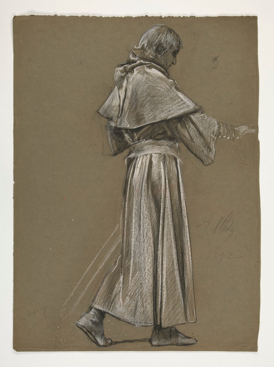 Étude de figure pour le roi Arthur - Edwin Austin Abbey