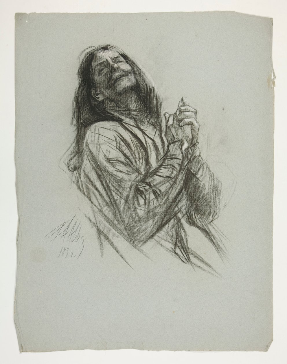 Étude de figure pour le roi Arthur - Edwin Austin Abbey