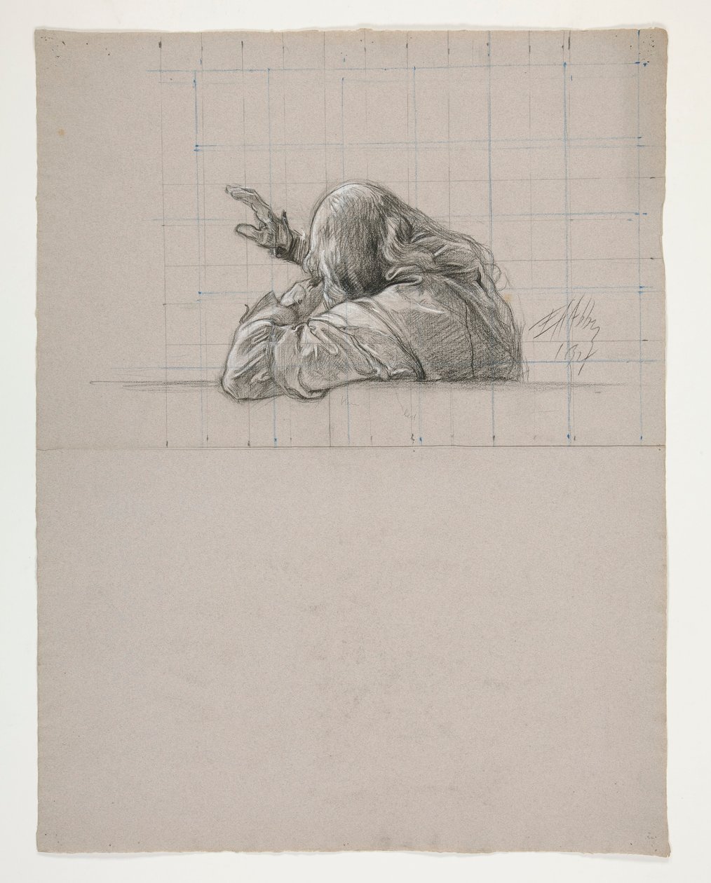 Étude de figure pour le roi Arthur - Edwin Austin Abbey
