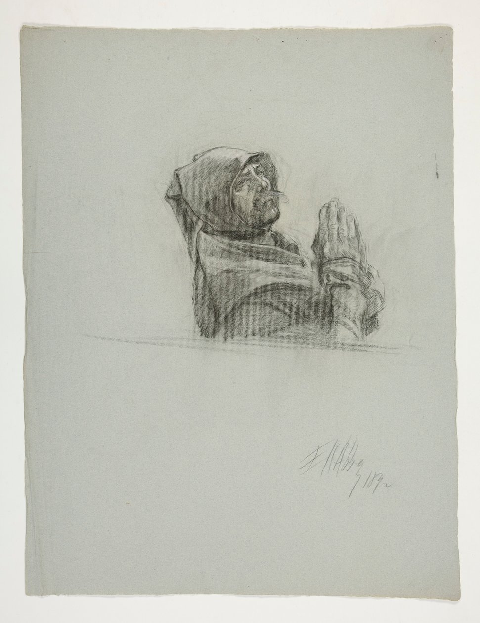 Étude de figure pour le roi Arthur - Edwin Austin Abbey