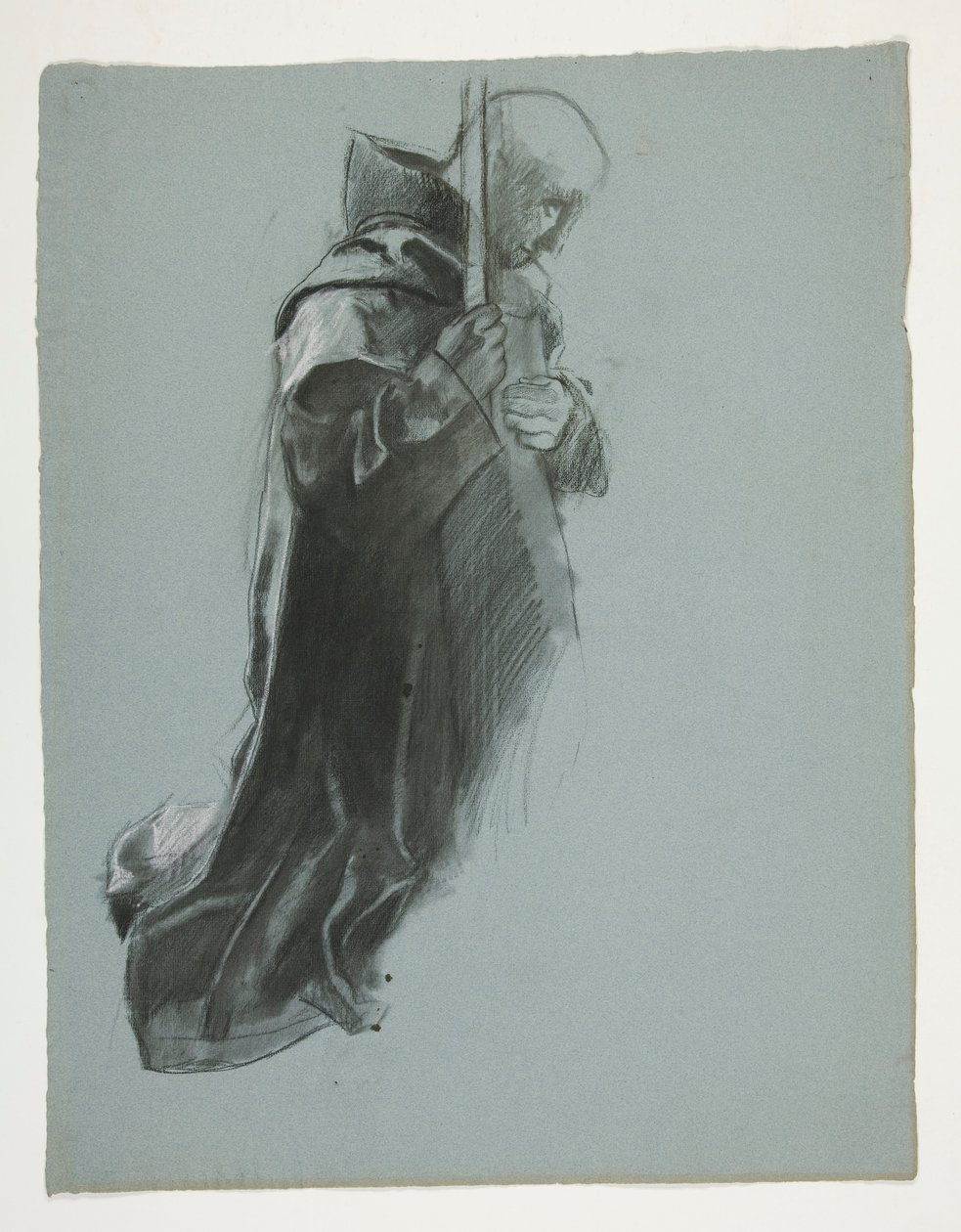 Étude de figure pour Le Départ, de La Quête du Saint Graal (une série de quinze peintures pour la Bibliothèque publique de Boston, achevée en 1901) - Edwin Austin Abbey