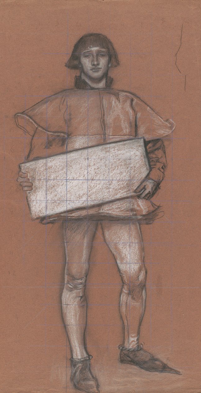 Étude de figure, homme en costume médiéval - Edwin Austin Abbey