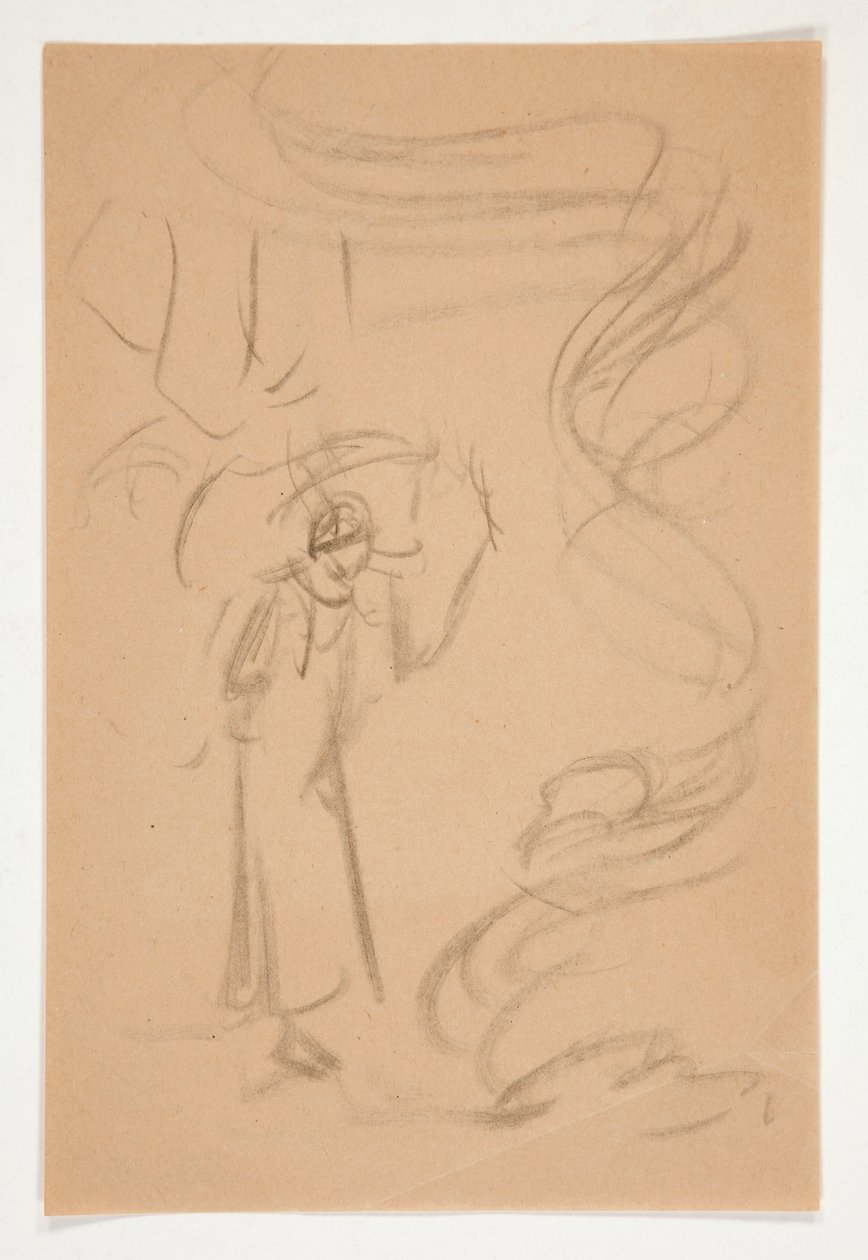 Étude de figure, possiblement pour Prospero - Edwin Austin Abbey