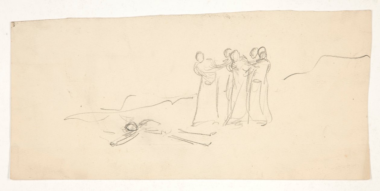 Figures, esquisse pour une pièce de Shakespeare non identifiée - Edwin Austin Abbey