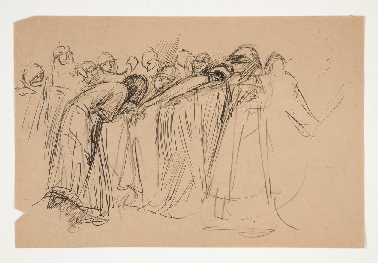 Galahad et les Vertus captives, étude pour La Quête du Saint Graal (série de quinze peintures pour la Bibliothèque publique de Boston, achevée en 1901) - Edwin Austin Abbey