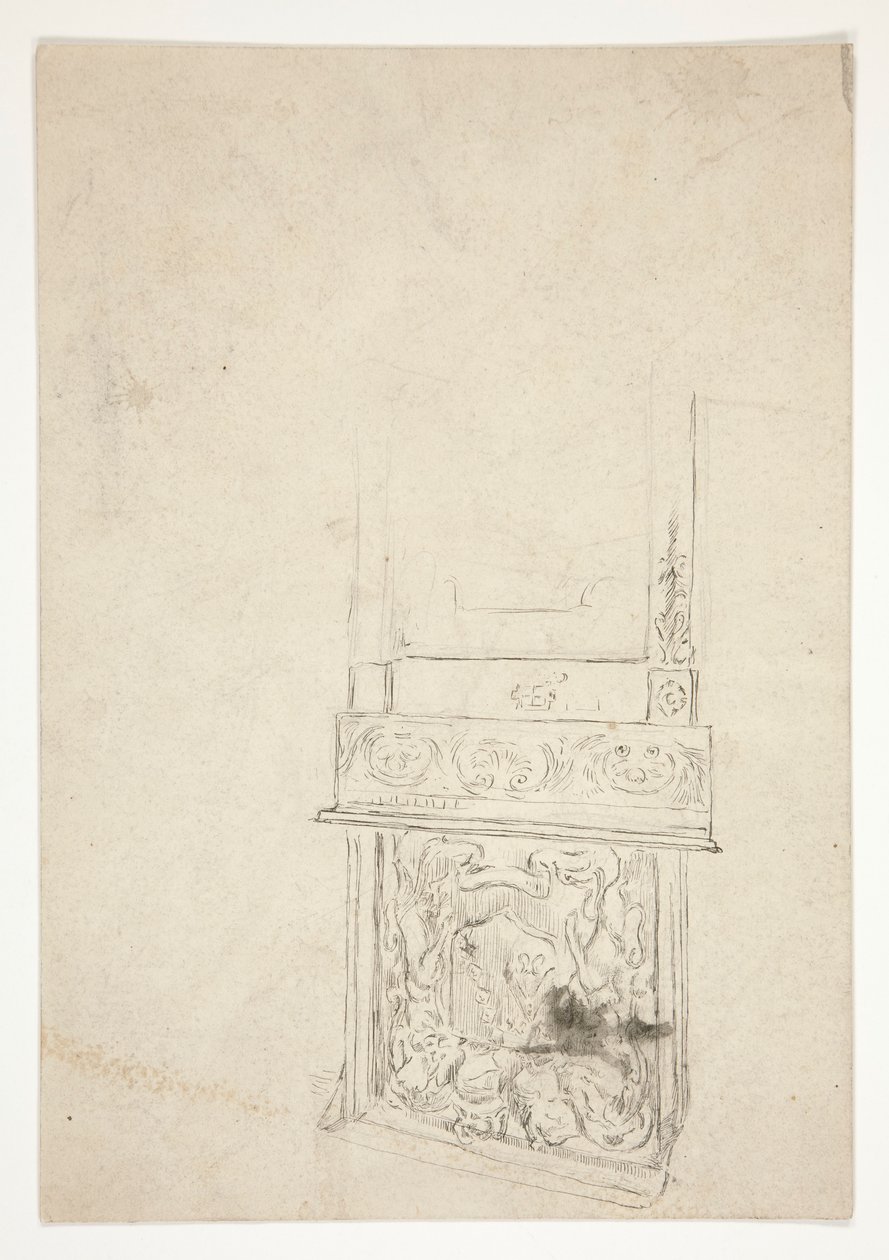 Étude intérieure de cheminée - Edwin Austin Abbey