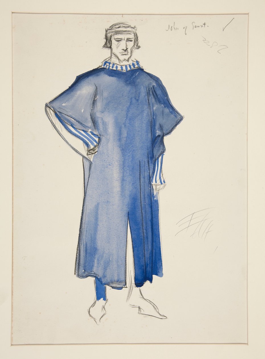 Jean de Gand, croquis de costume pour Henry Irving - Edwin Austin Abbey