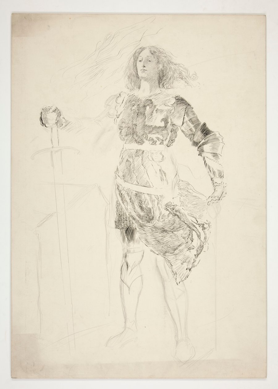 La Pucelle (étude pour .1181) - Acte III, Scène II, Roi Henri VI (Partie I) - Edwin Austin Abbey
