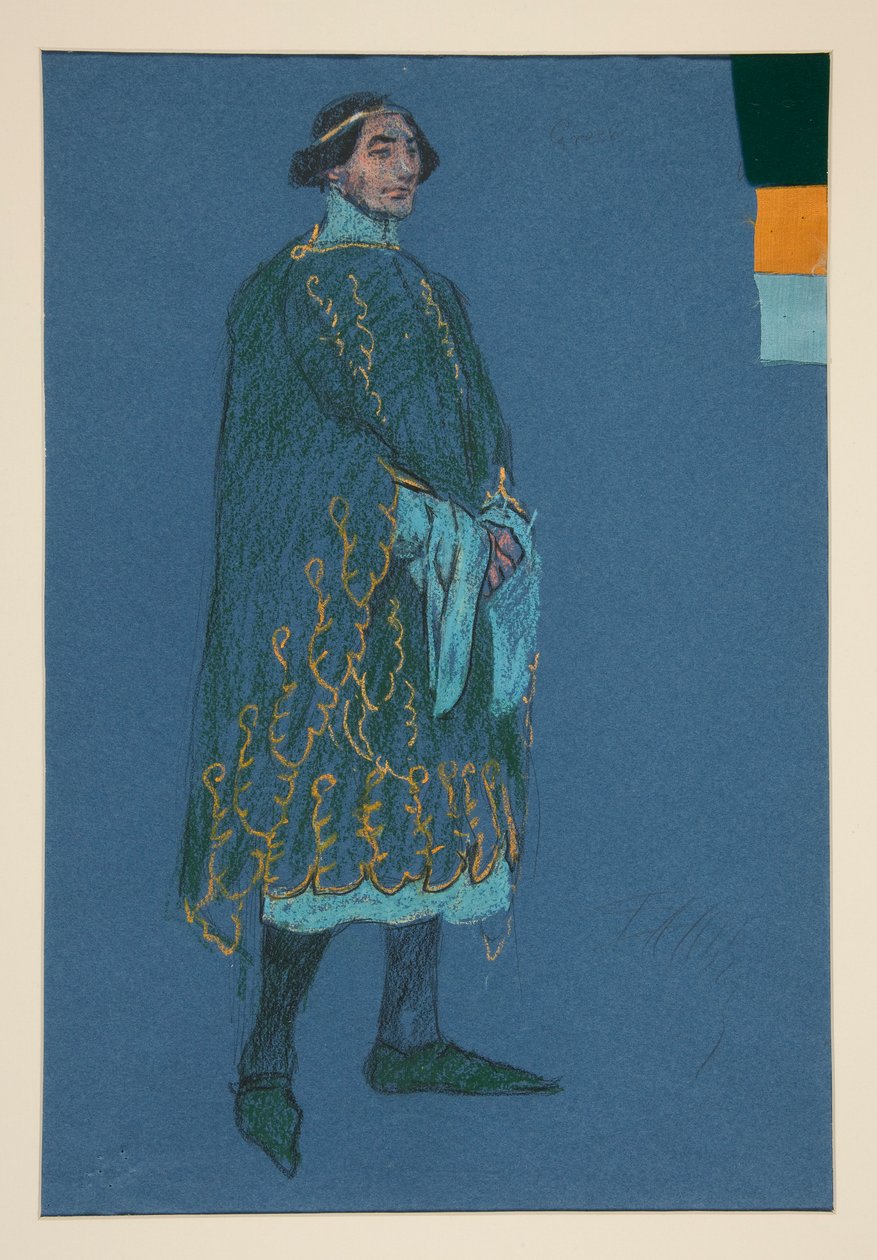 Étude diverse, croquis de costume pour Henry Irving - Edwin Austin Abbey
