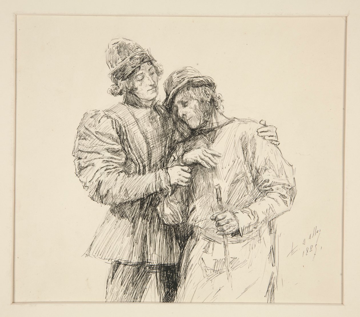 Orlando et Adam, illustration pour Acte II, Scène iv, Comme il vous plaira - Edwin Austin Abbey