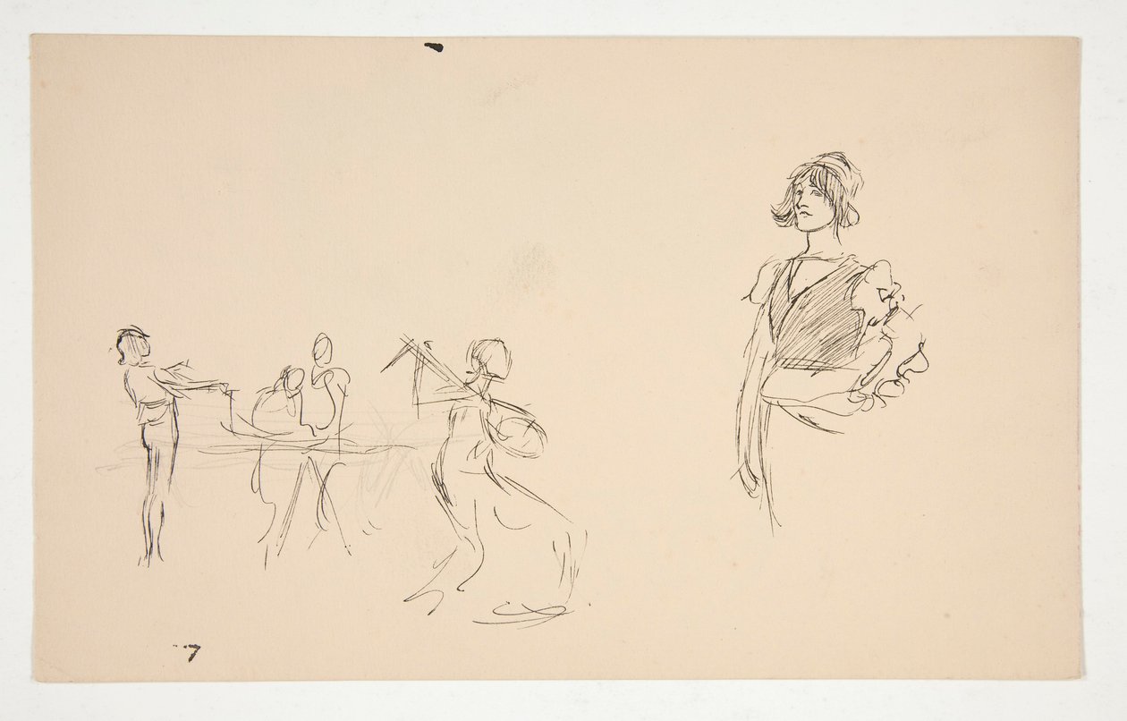 Feuille de croquis - Edwin Austin Abbey