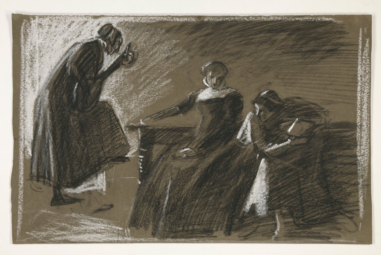 Croquis pour une pièce de Shakespeare non identifiée - Edwin Austin Abbey