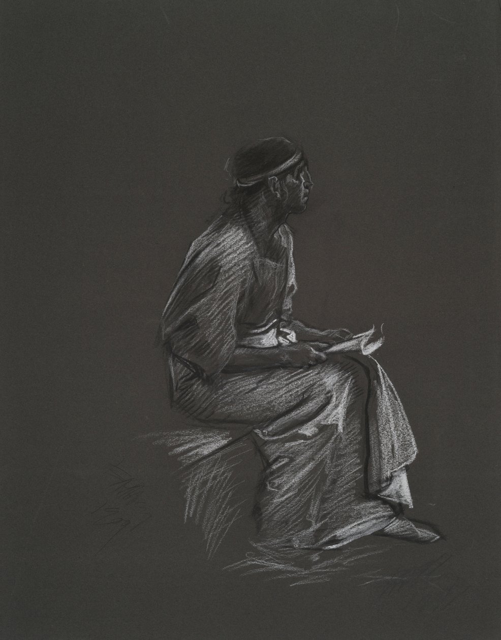 Étude pour - Edwin Austin Abbey