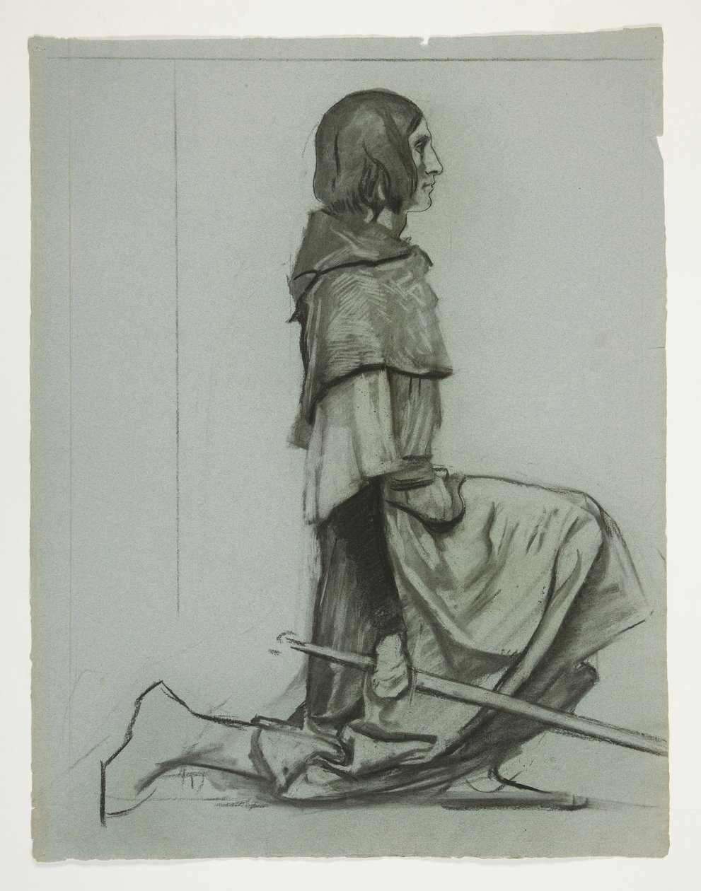Étude pour La Clé du Château, de La Quête du Saint Graal - Edwin Austin Abbey