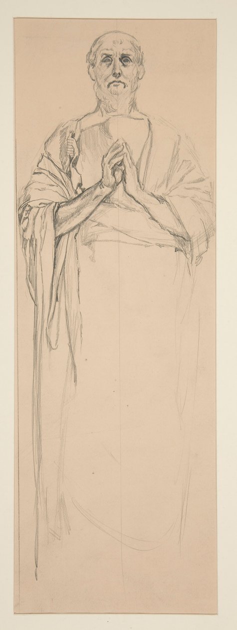 Étude pour un vitrail représentant Saint Pierre, Paris - Edwin Austin Abbey