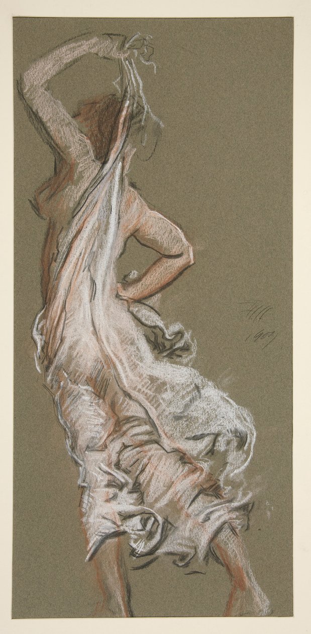 Étude pour la figure de 17h - Edwin Austin Abbey