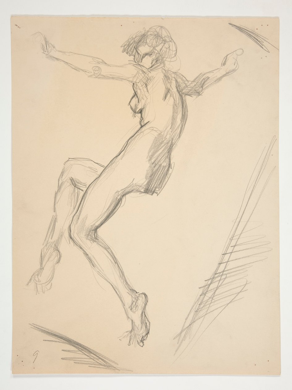 Étude pour la figure de 9h pour  - Edwin Austin Abbey