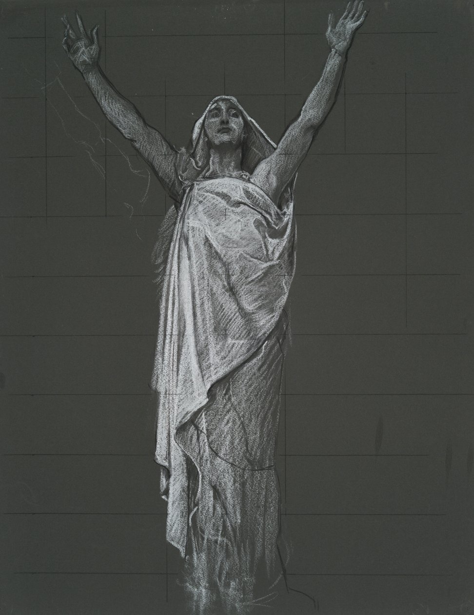 Étude pour la figure de la Religion rondel dans la rotonde du bâtiment du capitole de l