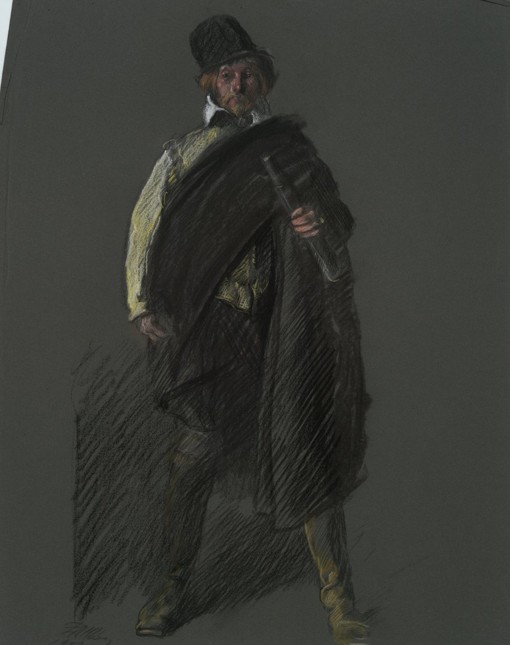 Étude pour la figure du capitaine Peter Minuit - Edwin Austin Abbey