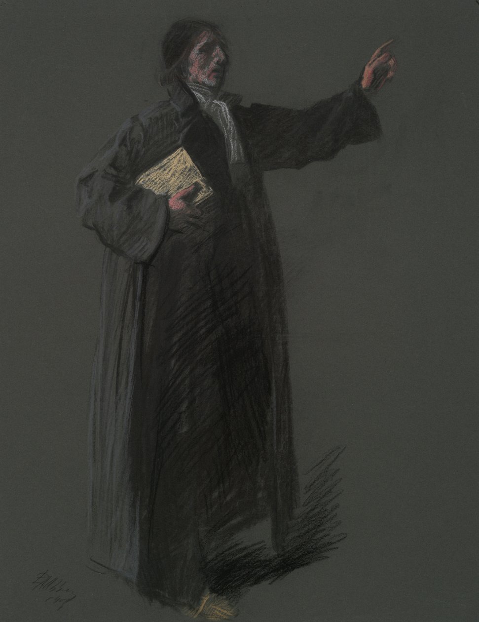 Étude pour la figure de Johann Kelpius - Edwin Austin Abbey