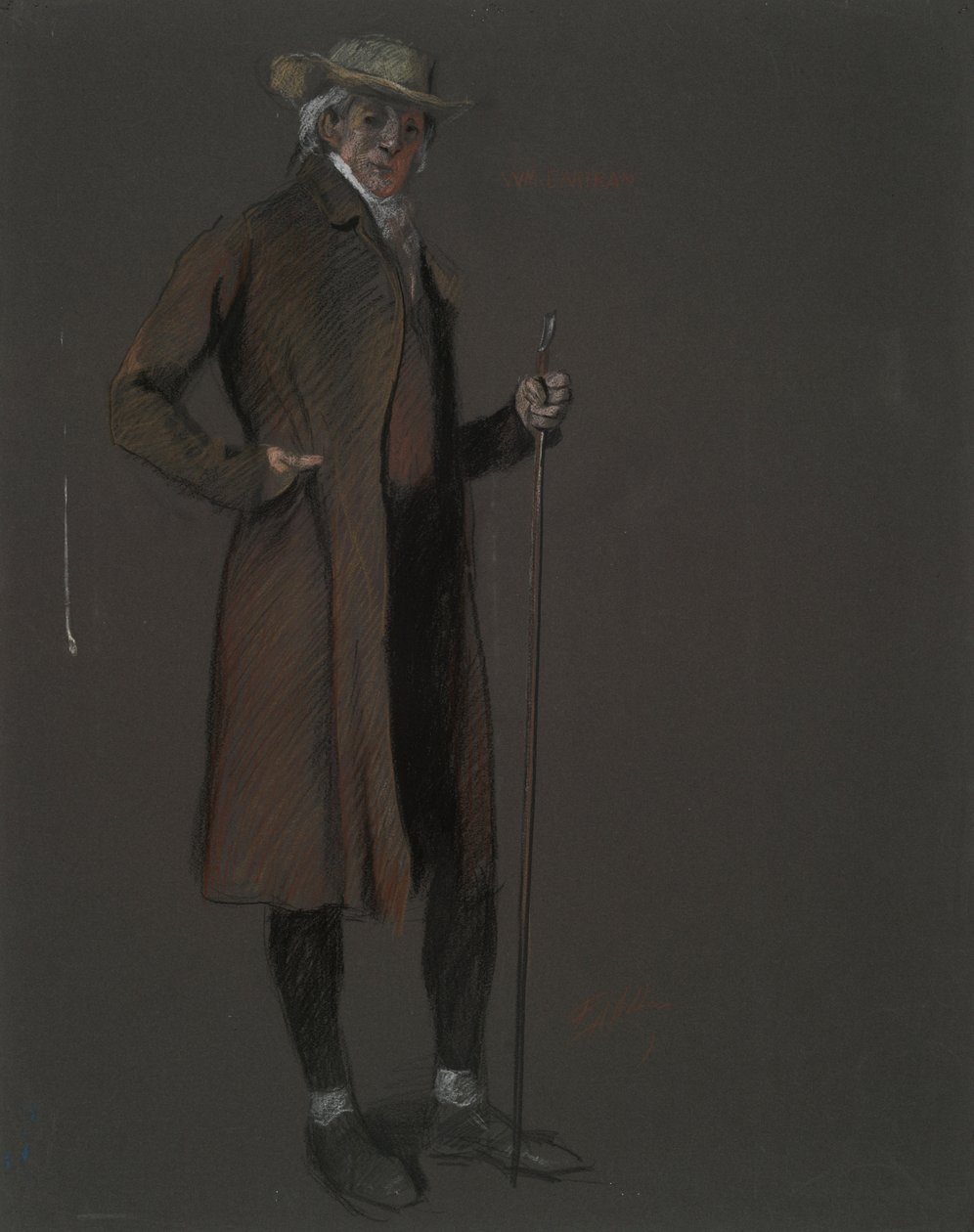 Étude pour la figure de John Bartram - Edwin Austin Abbey