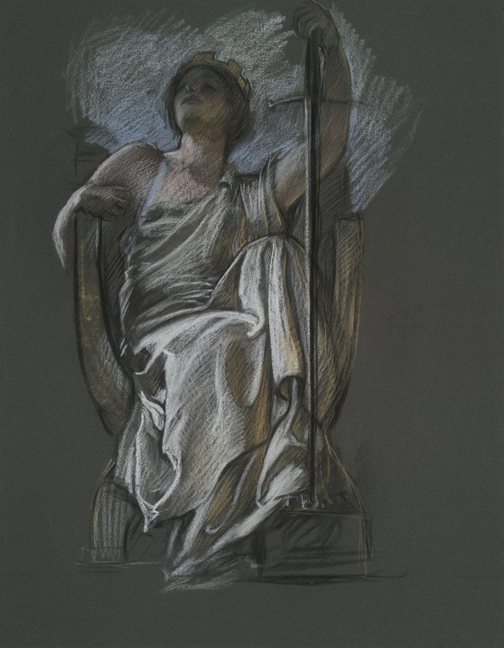 Étude pour la figure du Génie de la Pennsylvanie - Edwin Austin Abbey