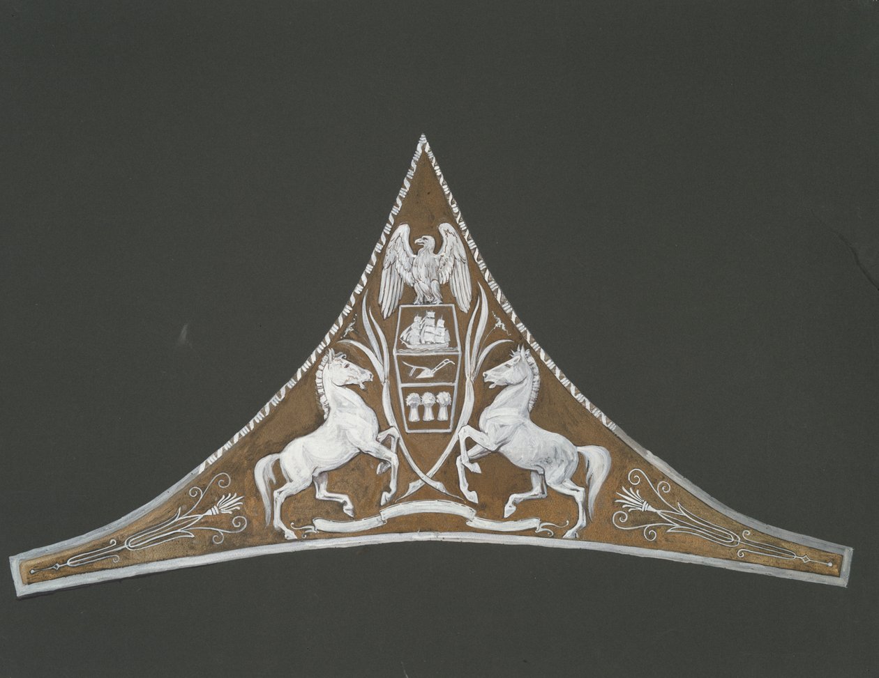 Étude pour un détail décoratif triangulaire, au capitole de l