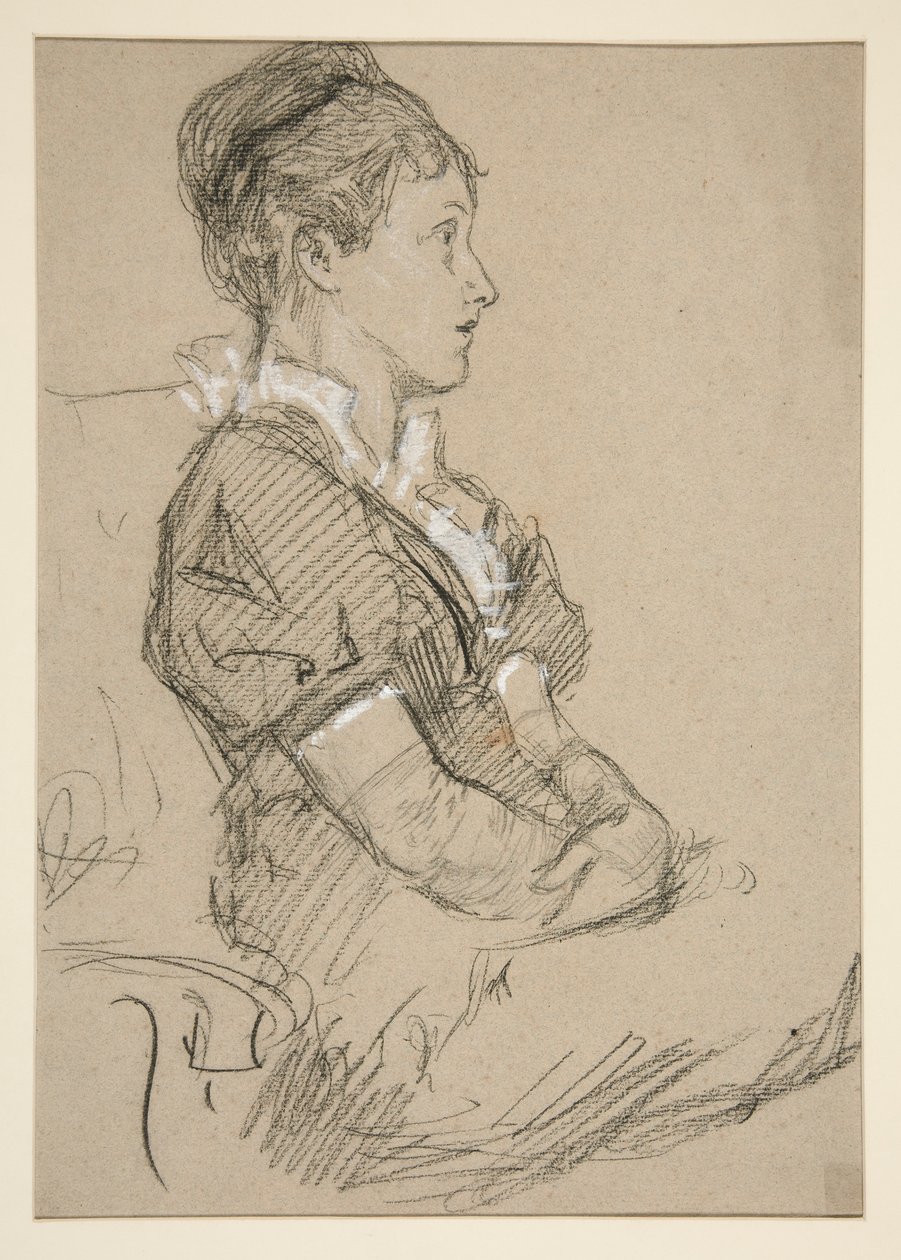 Étude de femmes assises (Mme Abbey ?) - Edwin Austin Abbey
