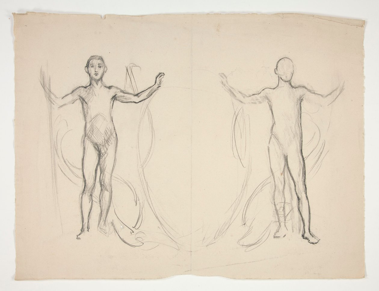 Étude de deux porteurs de flamme - Edwin Austin Abbey