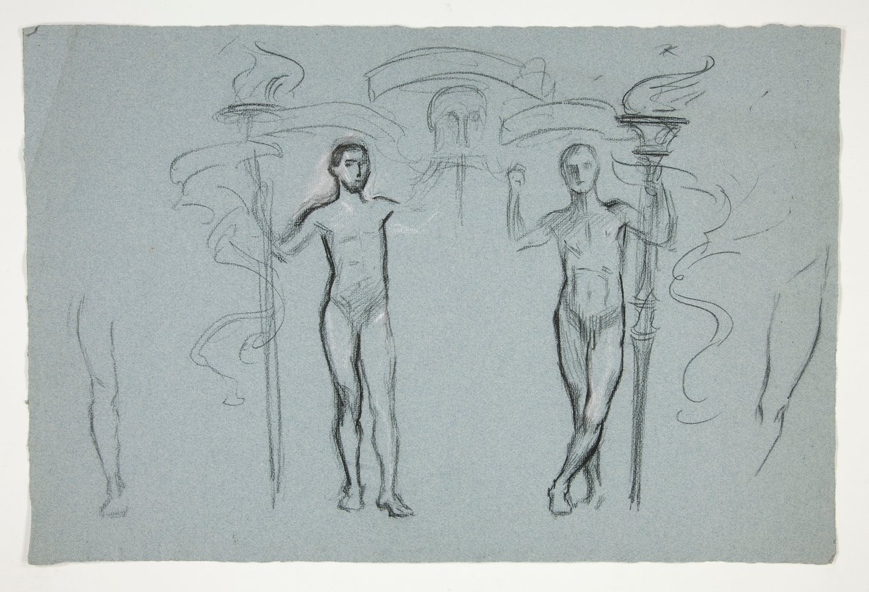 Étude de deux porteurs de flamme - Edwin Austin Abbey