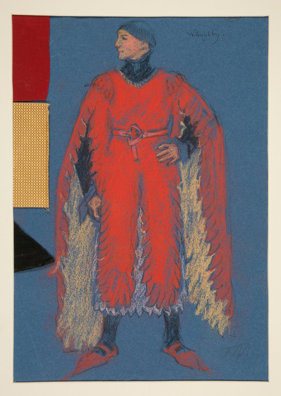 Willoughby, croquis de costume pour Henry Irving - Edwin Austin Abbey