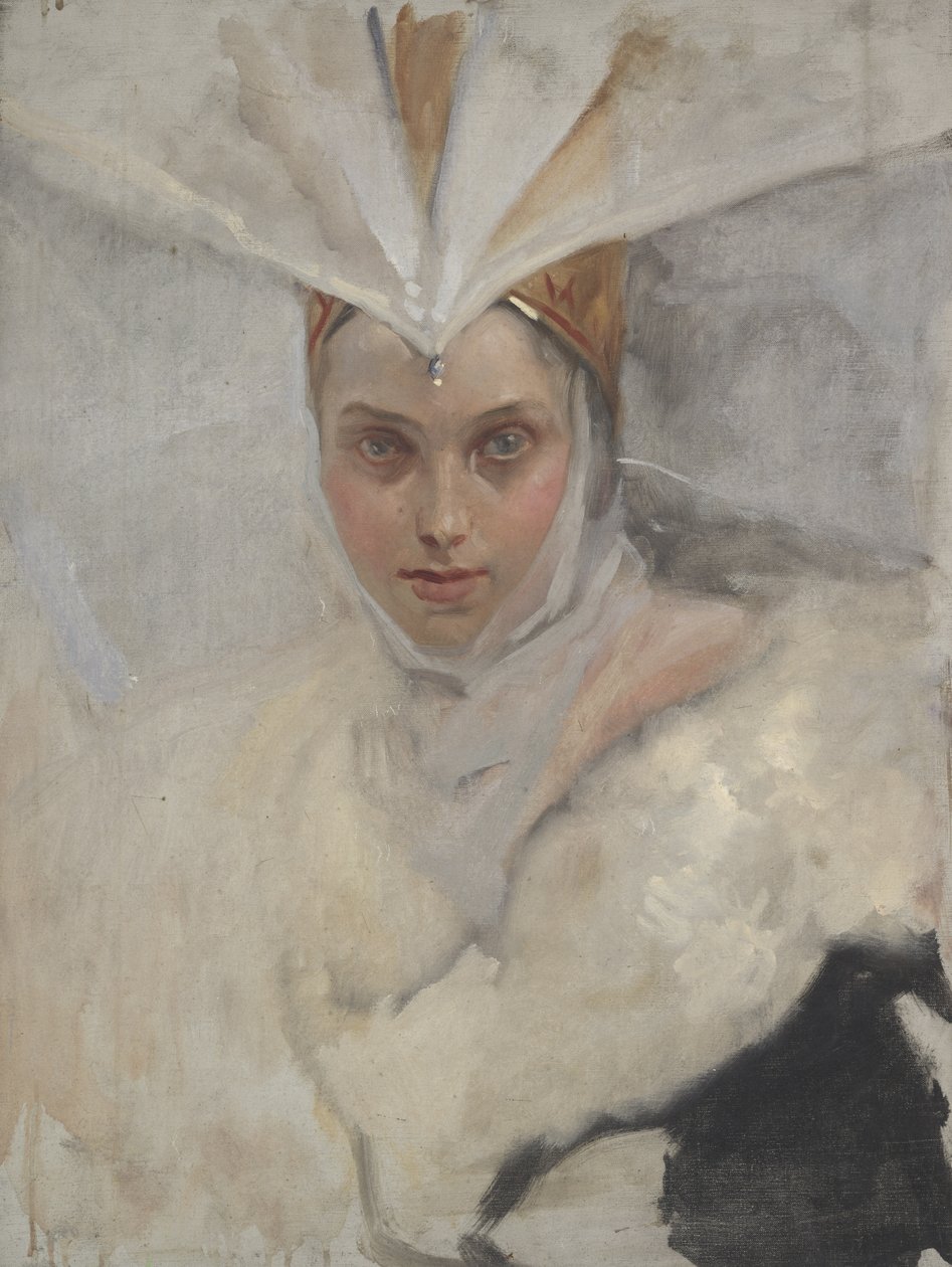 Femme avec coiffe d