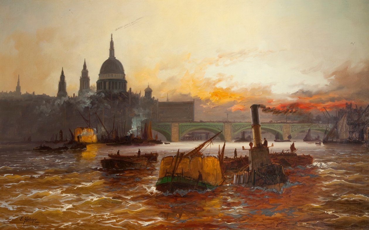 Le bassin de Londres, 1940-45 - Edwin Henry Eugene Fletcher