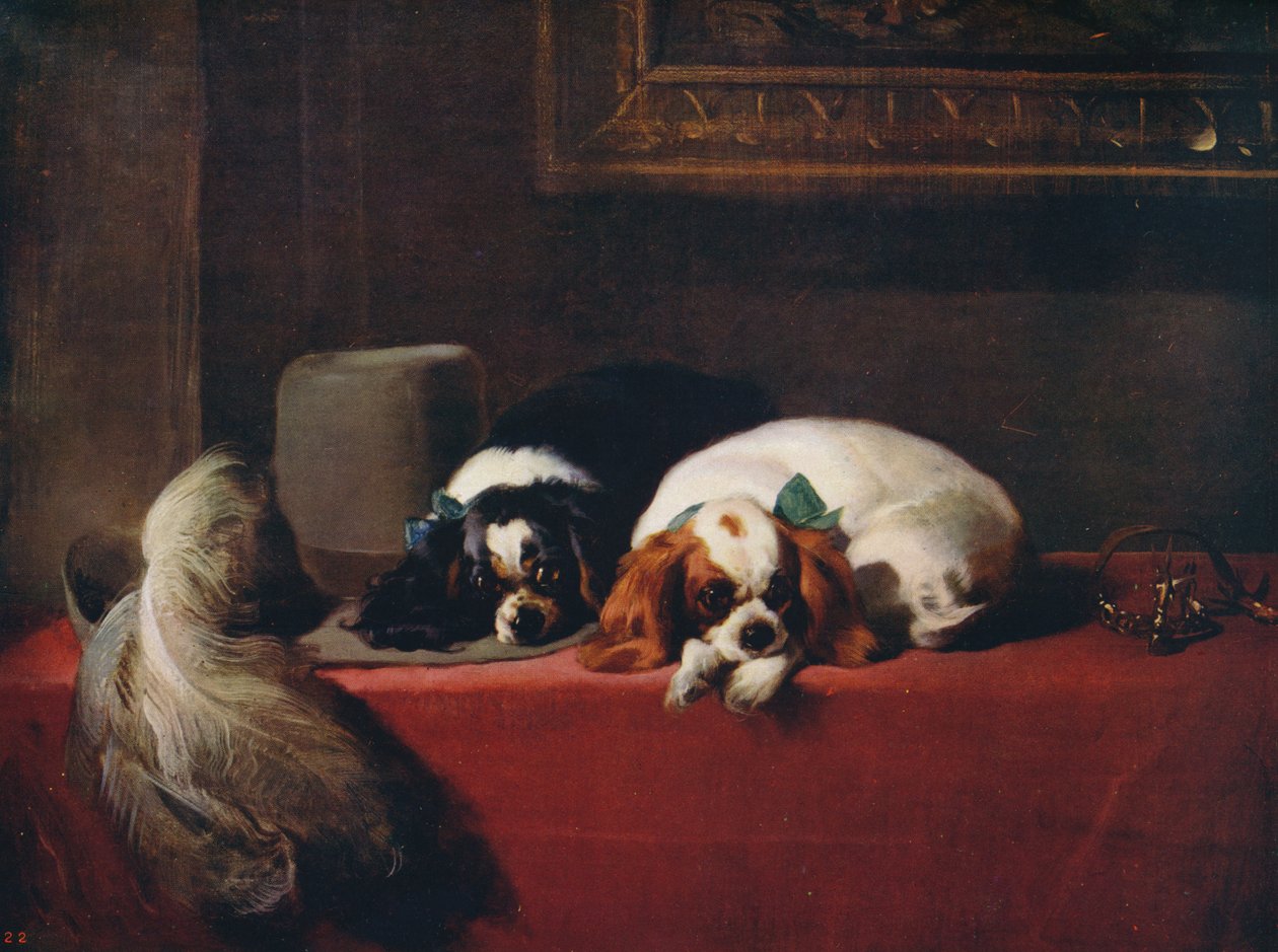 Épagneuls King Charles, les animaux de compagnie des Cavaliers, 1845, vers 1915 - Edwin Landseer