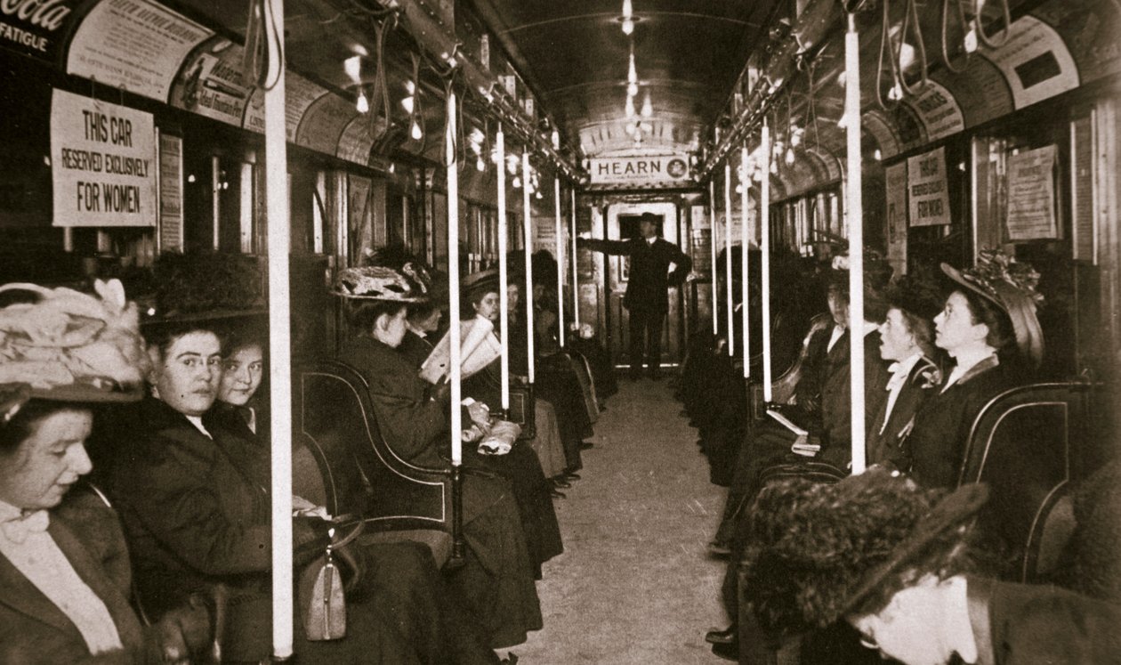 Train de métro de la rivière Hudson, New York, USA, vers 1901 - Edwin Levick