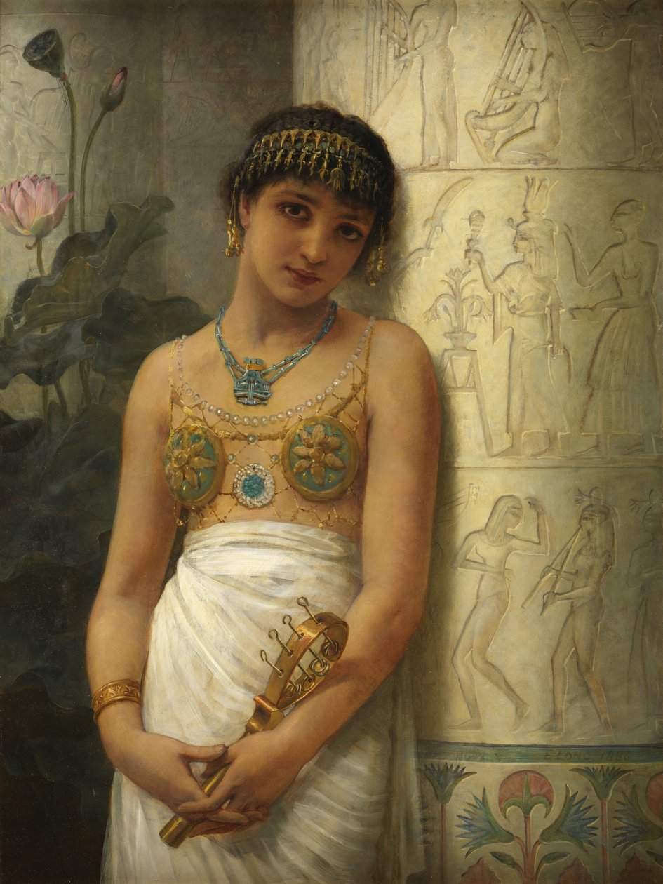 Une fille égyptienne avec un sistre - Edwin Longsden Long