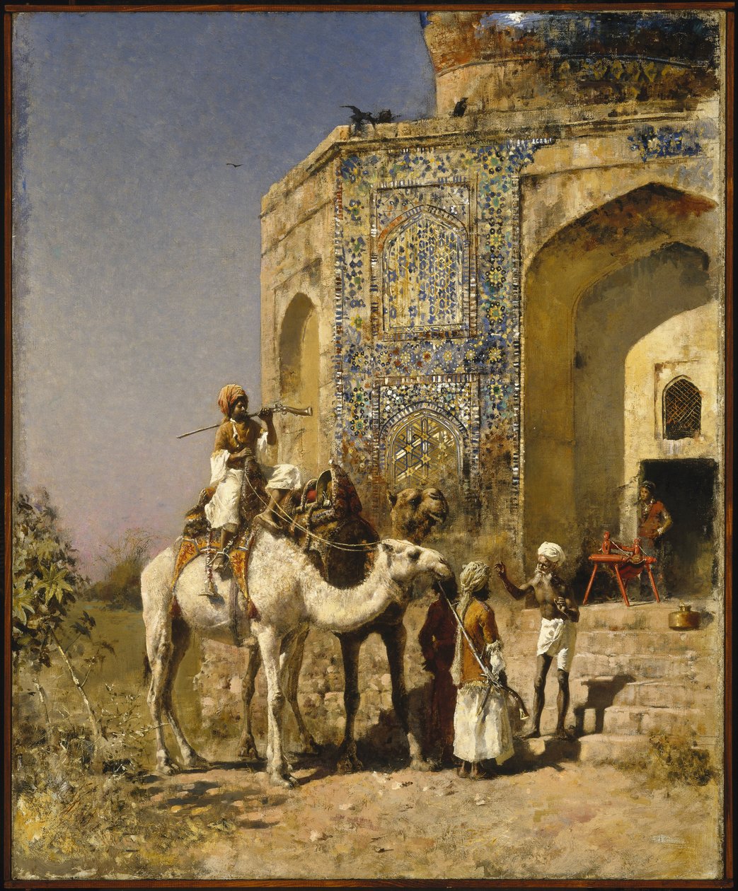La vieille mosquée aux carreaux bleus à l