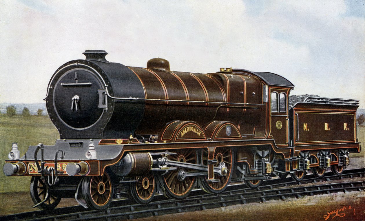 À travers le quatrième pont : La locomotive "Atlantique" de type Aberdonien pour le North British Railway - Edwin Thomas Rudd